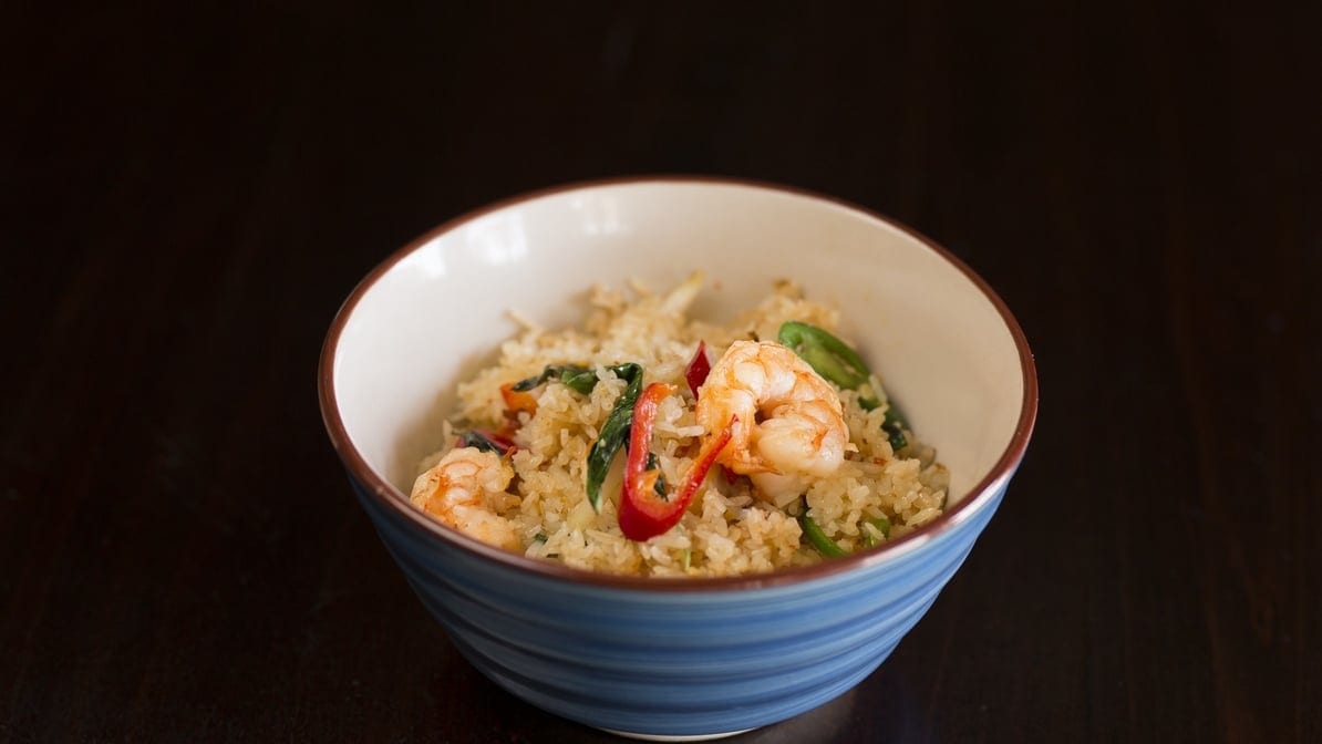 Khao Pad Prik Goong - Spicy Prawns Fried Rice.