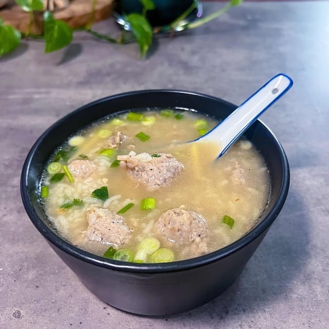 Khao Tom Bowl - Chicken Rice Soup.